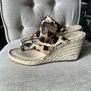 Vince Camino leopard wedge sandals